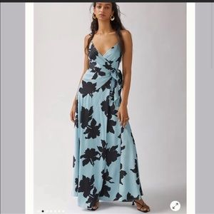 Anthropologie hutch floral wrap dress